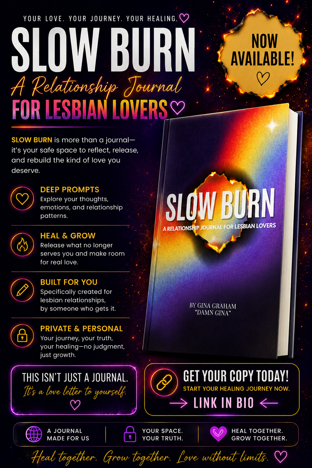 Slow Burn — A Relationship Journal for Lesbian Lovers